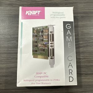 KRAFT Software Controlled Game Card 820144 IBM Compatible 8-Bit ISA